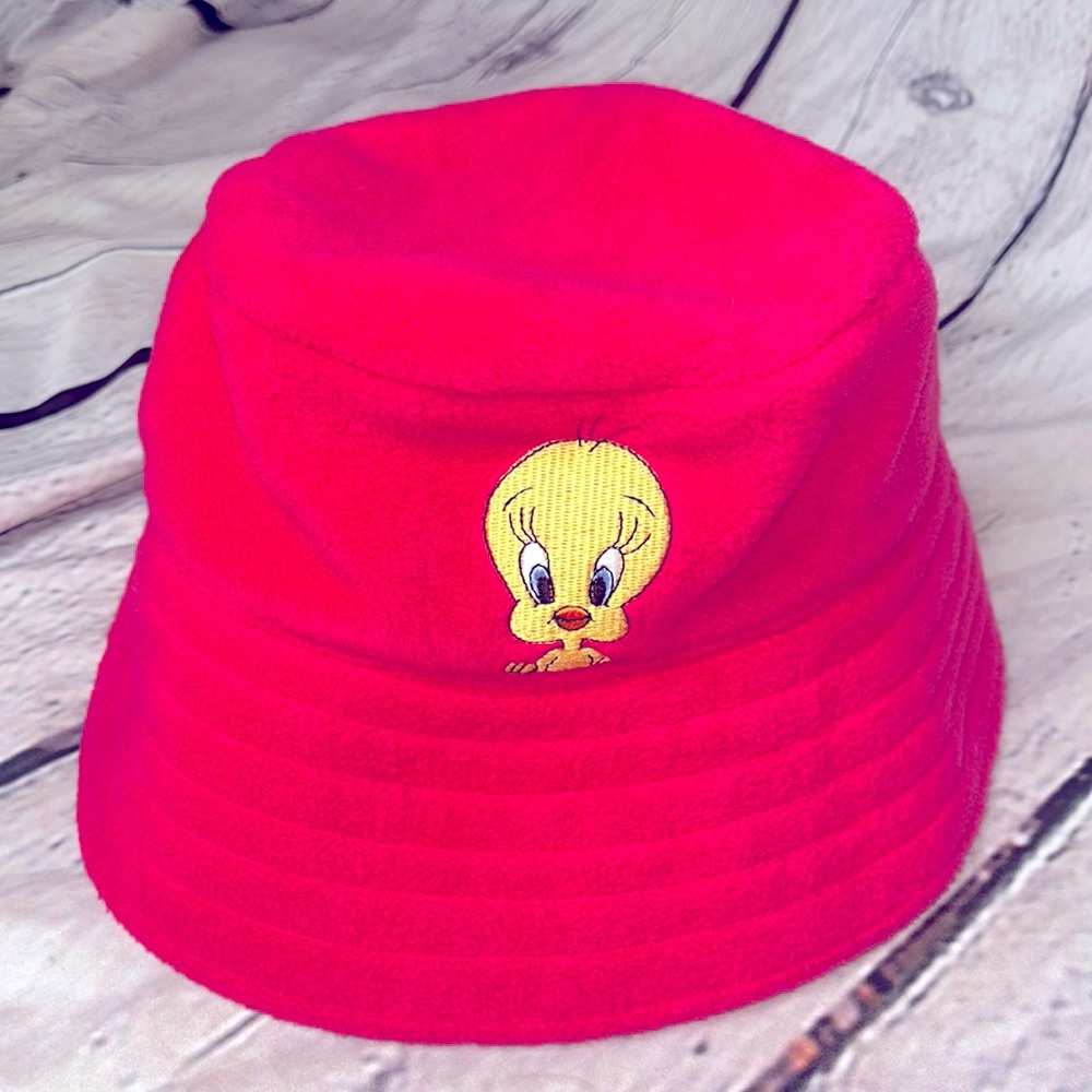 Warner Brothers Tweety Bird Terry Cloth Adult Bucket Hat Excellent Condition